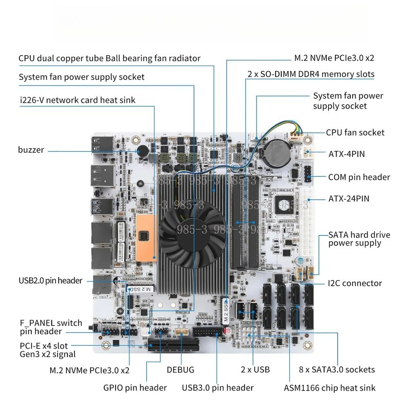 Placa Base Mini ITX Blanca M11 - Mini Itx Dual 2.5G Nas Motherboard reseña y precio