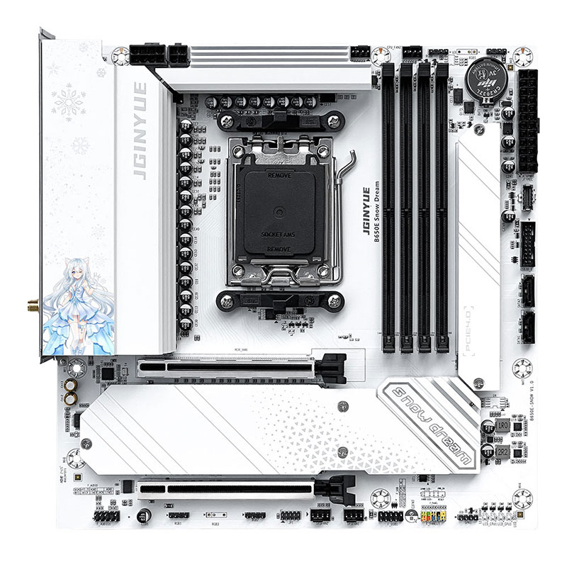JGINYUE B650E Snow Dream AM5 P - Am5 Micro Atx Pcie 5.0 Motherboard reseña y precio